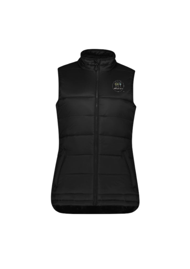 Ladies puffer vest -black Natural elements