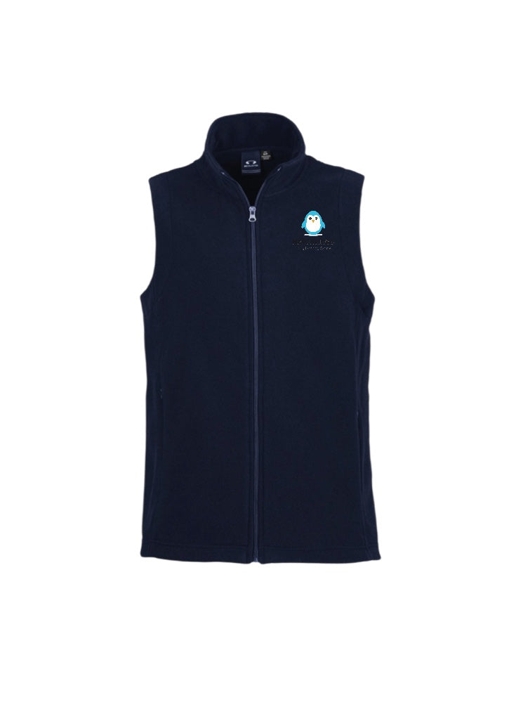 Ladies micro fleece zip vest navy Rochdale