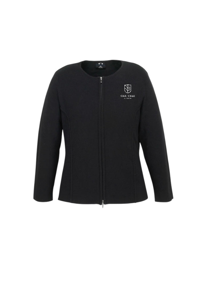Ladies zip cardigan - black Bracken ridge