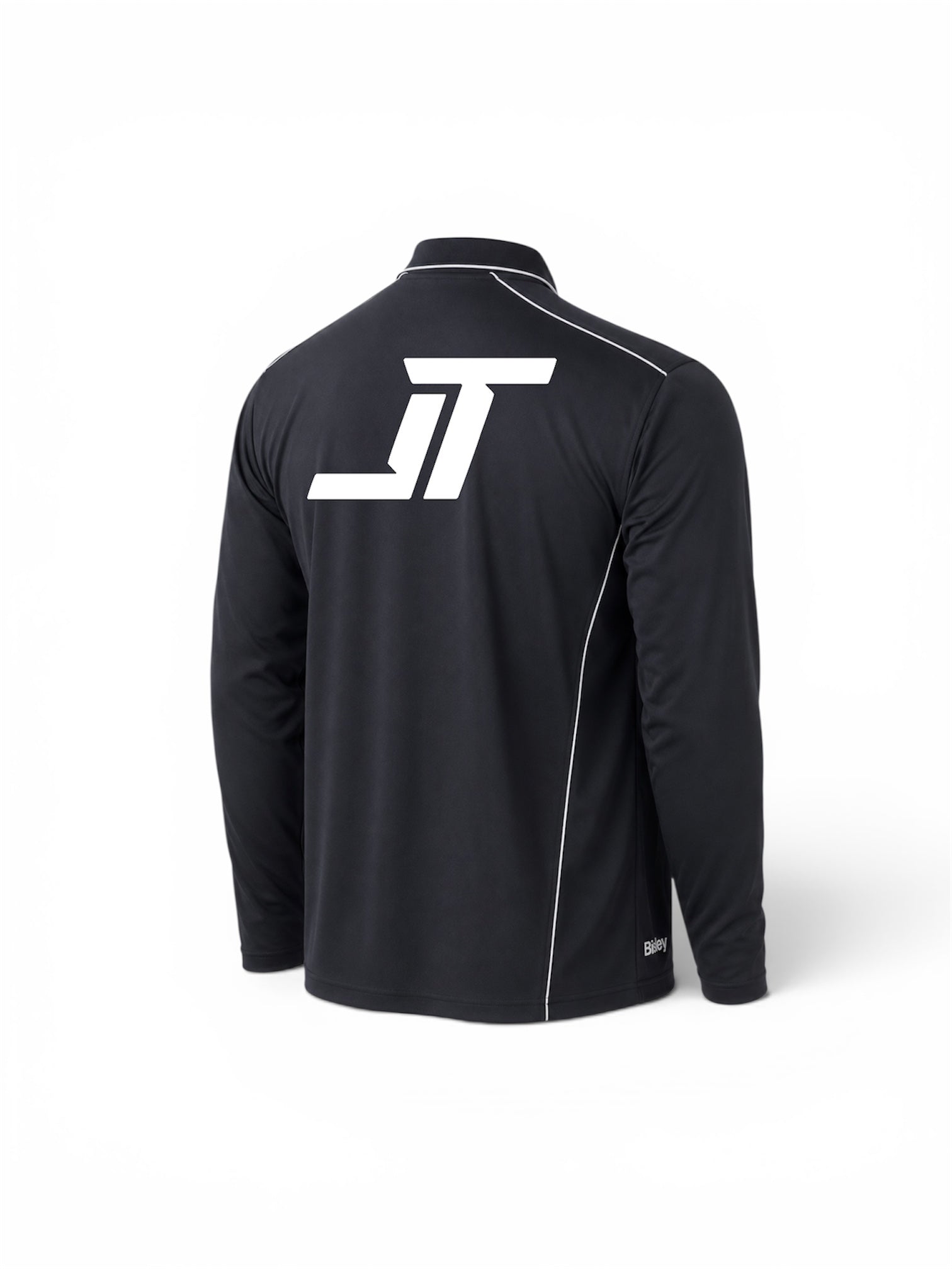 JT BISLEY COOL MESH LS POLO CHARCOAL