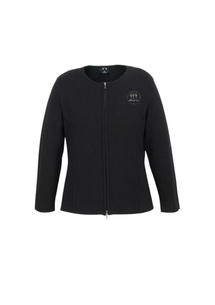 2 way zip cardigan black Natural elements